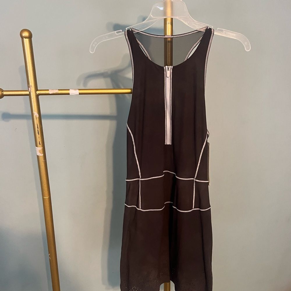 Lululemon Black Sleeveless Dress with White Trim